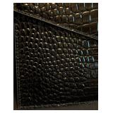 LR - Saint Laurent Uptown Crocodile-Embossed Leather Clutch