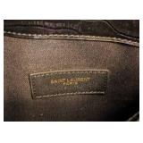 LR - Saint Laurent Uptown Crocodile-Embossed Leather Clutch