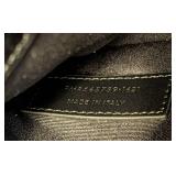 LR - Saint Laurent Uptown Crocodile-Embossed Leather Clutch