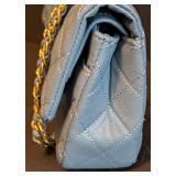LR - Chanel Caviar Quilted Small Double Flap Bag - Light Blue