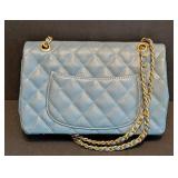 LR - Chanel Caviar Quilted Small Double Flap Bag - Light Blue