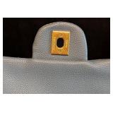 LR - Chanel Caviar Quilted Small Double Flap Bag - Light Blue