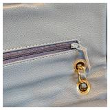 LR - Chanel Caviar Quilted Small Double Flap Bag - Light Blue