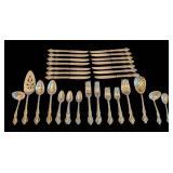 K - Vintage International Silver Deep Silver Flatware Set - 60-Piece with Serving Utensils