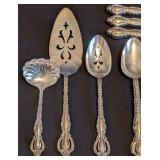 K - Vintage International Silver Deep Silver Flatware Set - 60-Piece with Serving Utensils