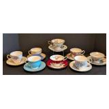 K - Royal Grafton Bone China Teacups & Saucers (Set of 8) Made in England
