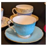 K - Royal Grafton Bone China Teacups & Saucers (Set of 8) Made in England