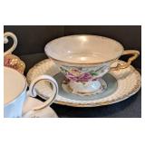 K - Royal Grafton Bone China Teacups & Saucers (Set of 8) Made in England