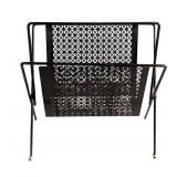 LR - Vintage Mid-Century Metal Magazine Rack