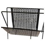 LR - Vintage Mid-Century Metal Magazine Rack