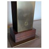 UL - Visual Comfort Vintage Brass & Wood Table Lamp