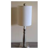 UL - Modern Brushed Metal Table Lamp with Drum Shade
