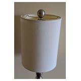 UL - Modern Brushed Metal Table Lamp with Drum Shade