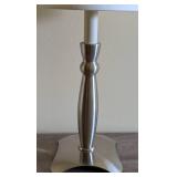 UL - Modern Brushed Metal Table Lamp with Drum Shade