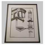 UL - G. T. Hauck Architectural Print - Framed