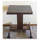 UL - Vintage Rolling Wood Table on Casters