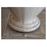 DR - 31-Inch Tall Ceramic Table Lamp with Linen Shade and Branch Finial