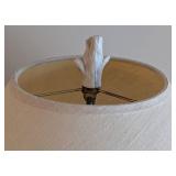 DR - 31-Inch Tall Ceramic Table Lamp with Linen Shade and Branch Finial