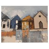 DR - Fishing Village Canvas Print - Large Framed Panorama