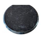 O - Round Marble Top Accent Table With Gold-Tone Column Base