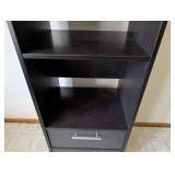 O - Tall Bookcase Tower with 4 Shelves & 2 Drawers