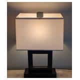 O - Modern Square-Block Table Lamp With Cube Finial