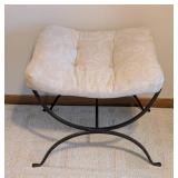 O - Floral Upholstered Ottoman Stool