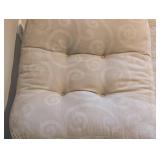 O - Floral Upholstered Ottoman Stool