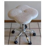 O - Rolling Vanity Stool, Adjustable Height