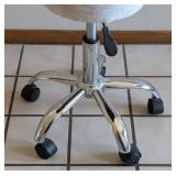 O - Rolling Vanity Stool, Adjustable Height