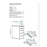O - IKEA Alex 6-Drawer Chest - White - New