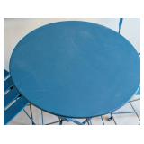 ML - Metal Patio Bistro Table Set with 2 Folding Chairs