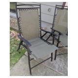 BY - Pair of Folding Patio Chairs (Lot of 2)