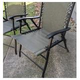 BY - Pair of Folding Patio Chairs (Lot of 2)