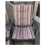 BY - Striped Patio Chair Set - 2 Chairs & Lounge Chair