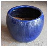 G - Ceramic Planter  Textured Dimpled Exterior