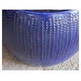 G - Ceramic Planter  Textured Dimpled Exterior