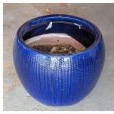 G - Ceramic Planter  Textured Dimpled Exterior