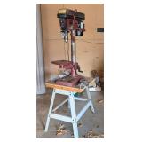 G - Northern Industrial 16-Speed Bench Drill Press with Laser - 5/8 Inch Chuck, Includes Bits