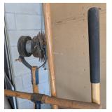 G - Assorted Yard Tools & Shovels with Wall Mount Holders - Includes 2 Holders