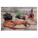 G - DieHard 12-Volt Battery Charger, 3-Ton Floor Jack, Air Pump & Jumper Cables