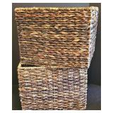 K - Woven Rattan Basket Set - 4 Baskets & 2 Flatware Organizers