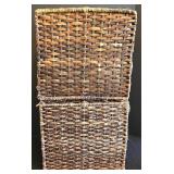 K - Woven Rattan Basket Set - 4 Baskets & 2 Flatware Organizers
