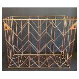 K - Copper Wire Office Desk Organizer Set - Tray, Hanging File Rack, Pen Cup & Letter File (Lot of 4)