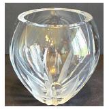 K - Crystal Glass Vase & 6 Cut-Glass Tumblers (Lot of 7)