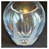 K - Crystal Glass Vase & 6 Cut-Glass Tumblers (Lot of 7)