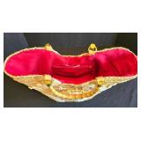 K - OndadeMar Handbags (Lot of 2) - Shell Lace Bead-Embellished Straw Totes Leather Handles