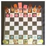K - Unique Acrylic Chess Set on 12-Inch Board