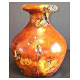 K - Vintage Handcrafted Burled Wood Bud Vase