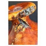 K - Vintage Handcrafted Burled Wood Bud Vase